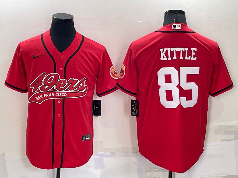 Men San Francisco 49ers #85 Kittle Red Nike Co branded NFL Jersey->new york yankees->MLB Jersey